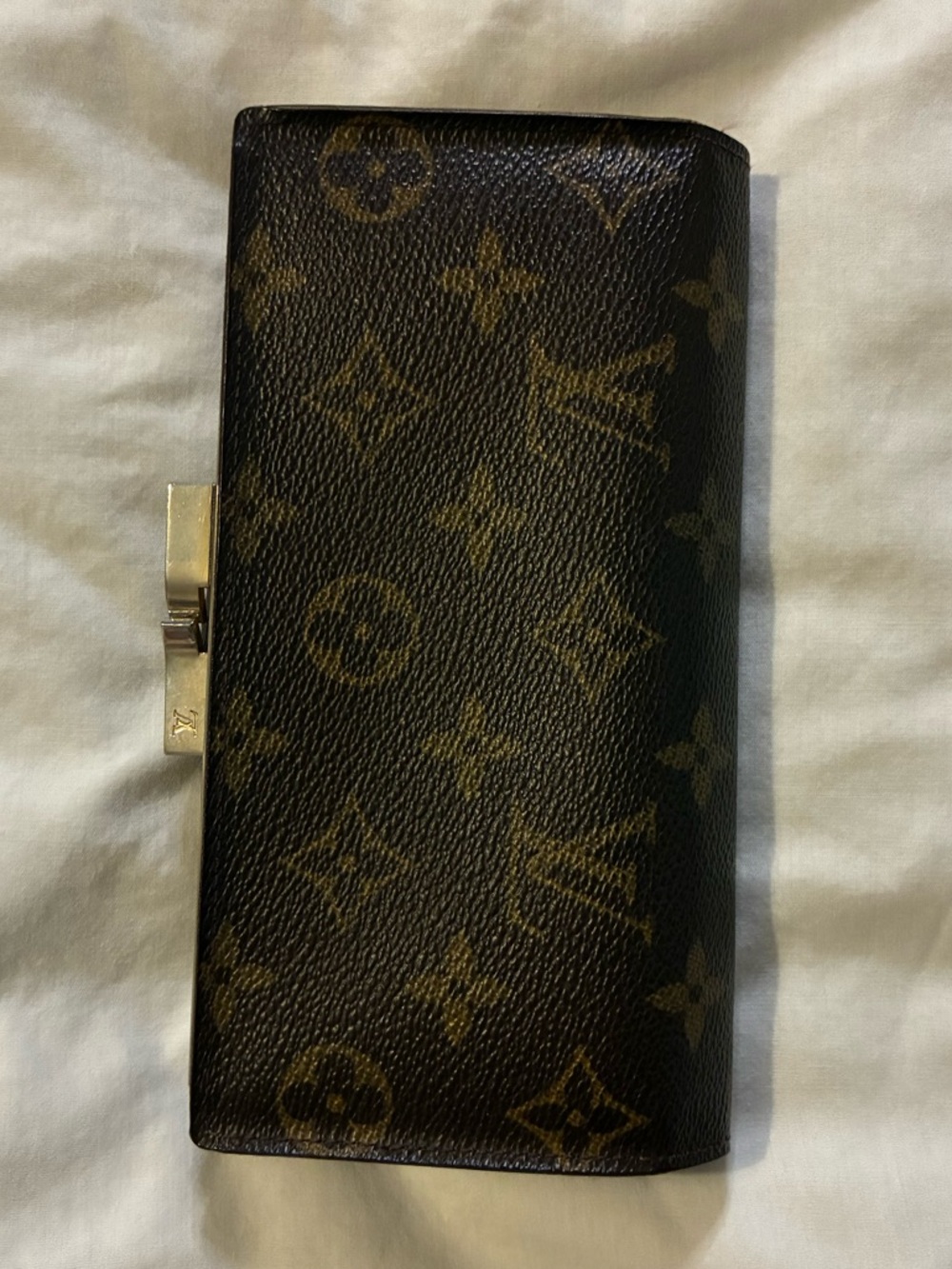 RARE Louis Vuitton Monogram Kisslock Long Wallet - Picture 2 of 9